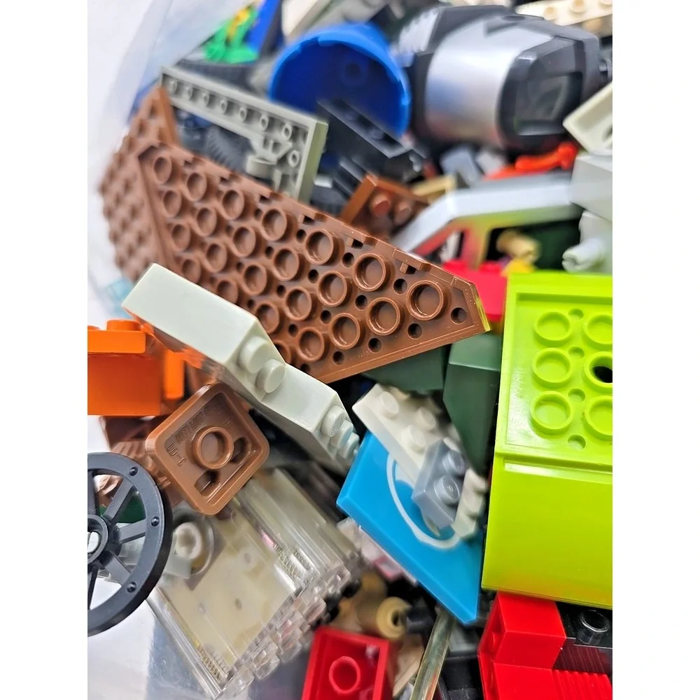 Lego Lot Duplo City Marvel‎ Spider-Man Ninjago Bricks Wheels Slopes 3LB Mixed